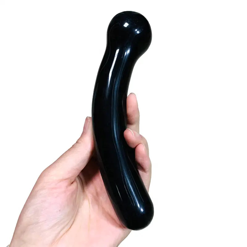 Black Obsidian Amrita Crystal Dildo